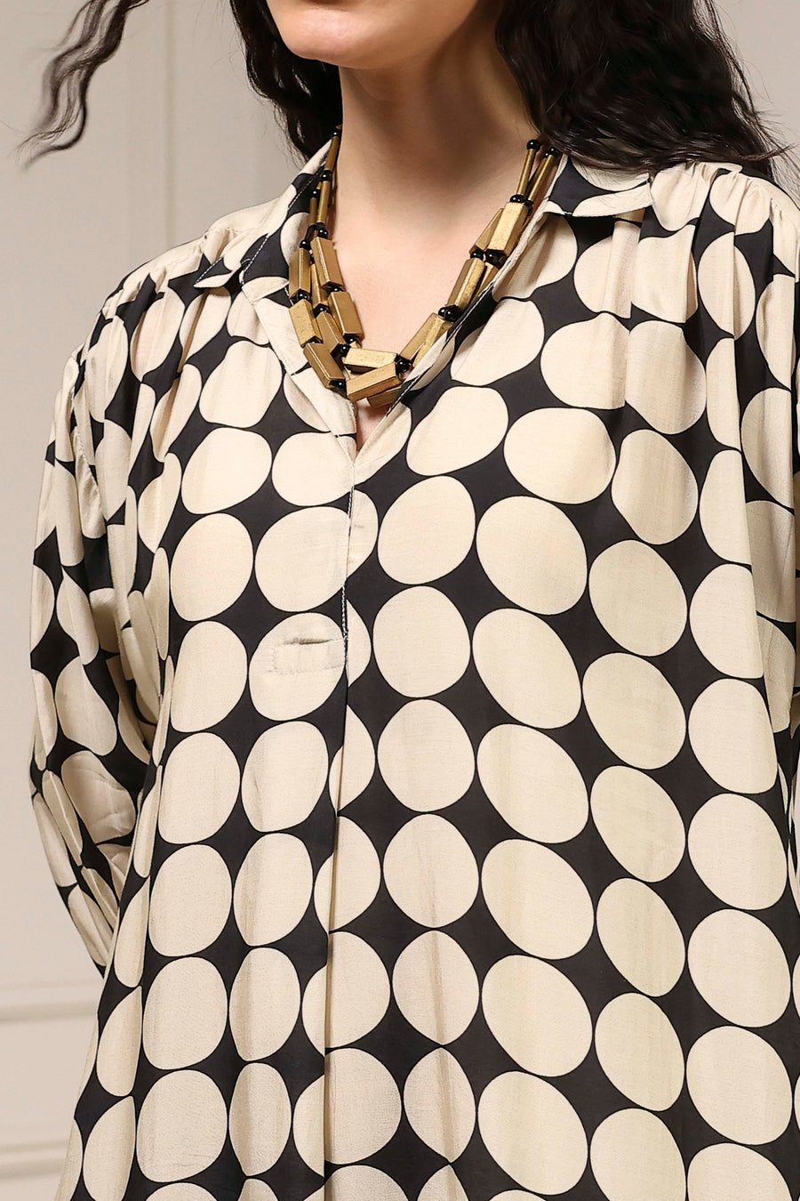 Ivory Printed A-Line Kurta - image 2